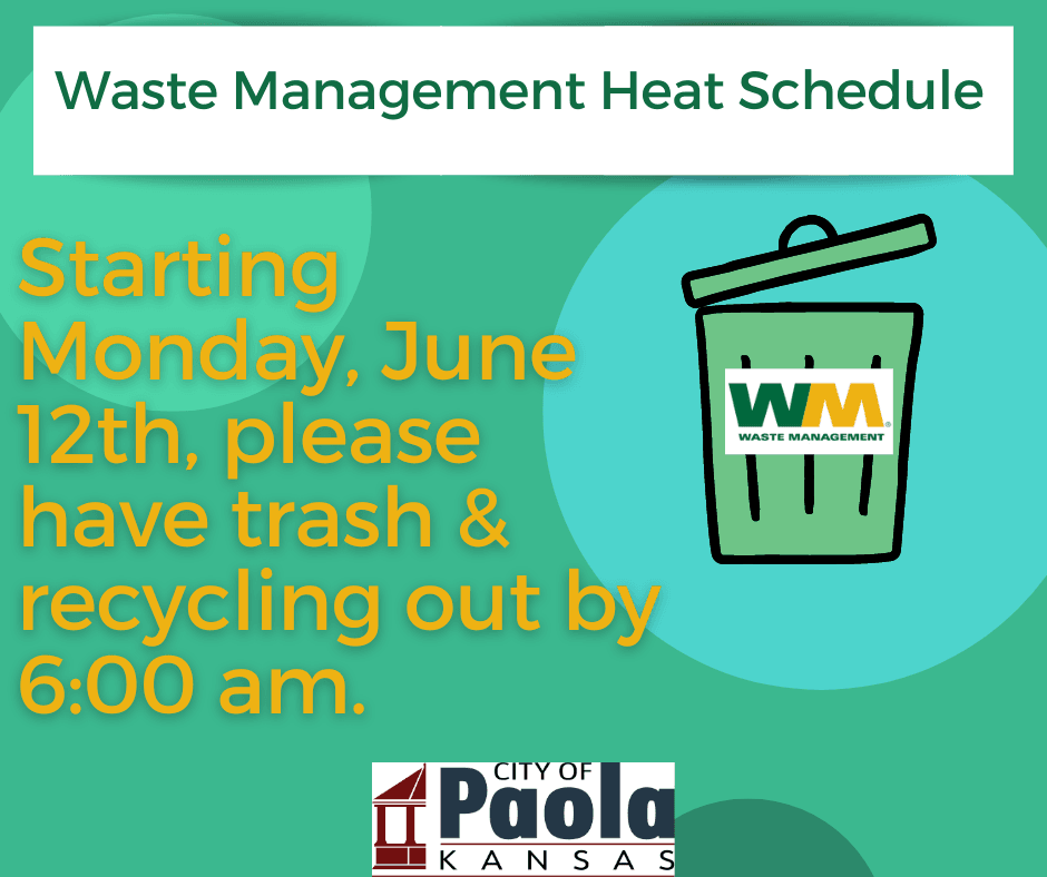 Waste Management Heat Schedule 2023